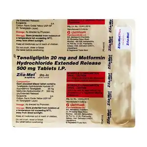 Zita Met 20mg/500mg Tablet 15s